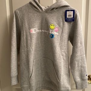 NWT. XL Youth champion hoodie with cute details.